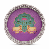 Decorative Thali with Sacred Cows