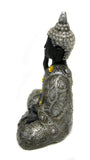 Blessing Buddha - Black & Silver