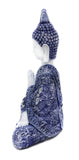 Meditating Buddha -  Blue and White