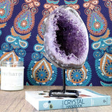 Uruguay Amethyst (polished) on Metal Base 